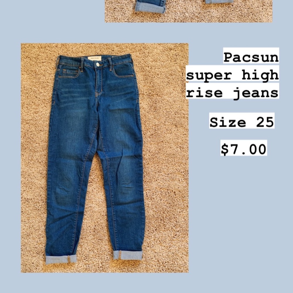 High waisted jeans